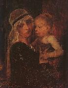 Mihaly Munkacsy Mother and Child oil painting on canvas